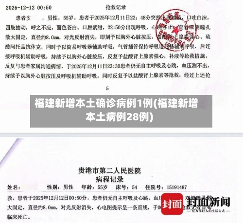 福建新增本土确诊病例1例(福建新增本土病例28例)