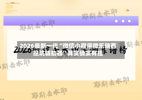 2026最新一代“微信小程序微乐陕西挖坑辅助器”其实确实有挂-第2张图片