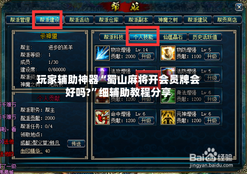 玩家辅助神器“蜀山麻将开会员牌会好吗?	”细辅助教程分享-第2张图片