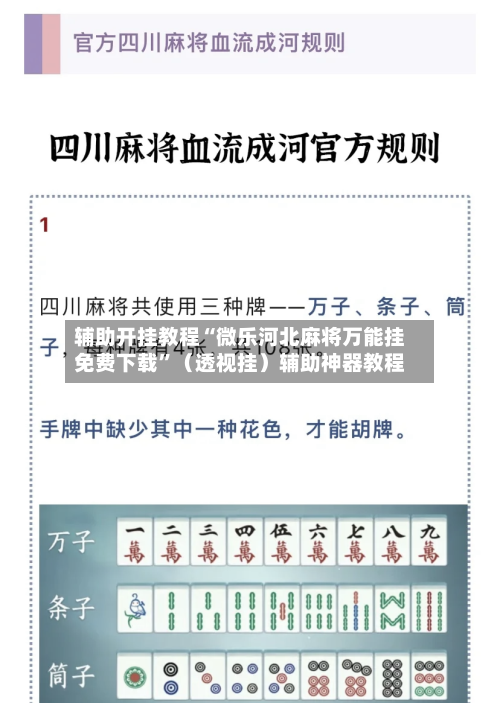 辅助开挂教程“微乐河北麻将万能挂免费下载”（透视挂）辅助神器教程