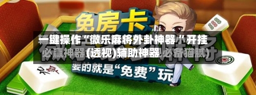 一键操作“微乐麻将外卦神器 ”开挂(透视)辅助神器-第3张图片