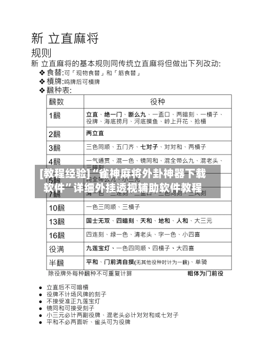[教程经验]“雀神麻将外卦神器下载软件	”详细外挂透视辅助软件教程-第2张图片