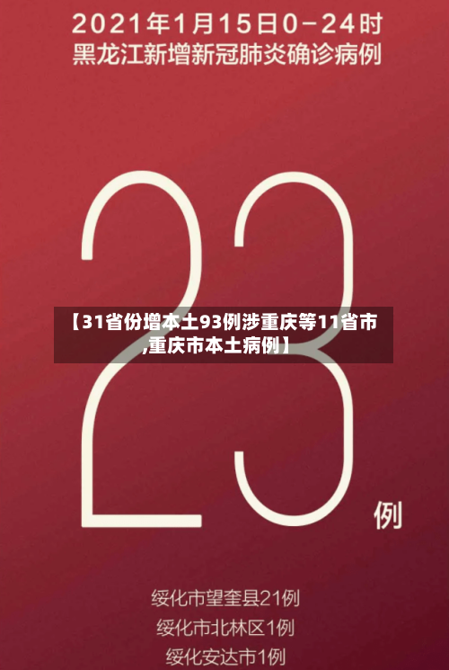 【31省份增本土93例涉重庆等11省市,重庆市本土病例】
