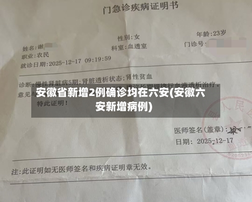 安徽省新增2例确诊均在六安(安徽六安新增病例)