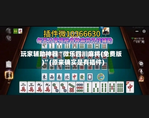 玩家辅助神器“微乐四川麻将(免费版)”(原来确实是有插件)