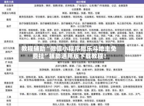 教程辅助“微信小程序微乐斗地主免费挂	”辅助通用版下载教程！-第1张图片