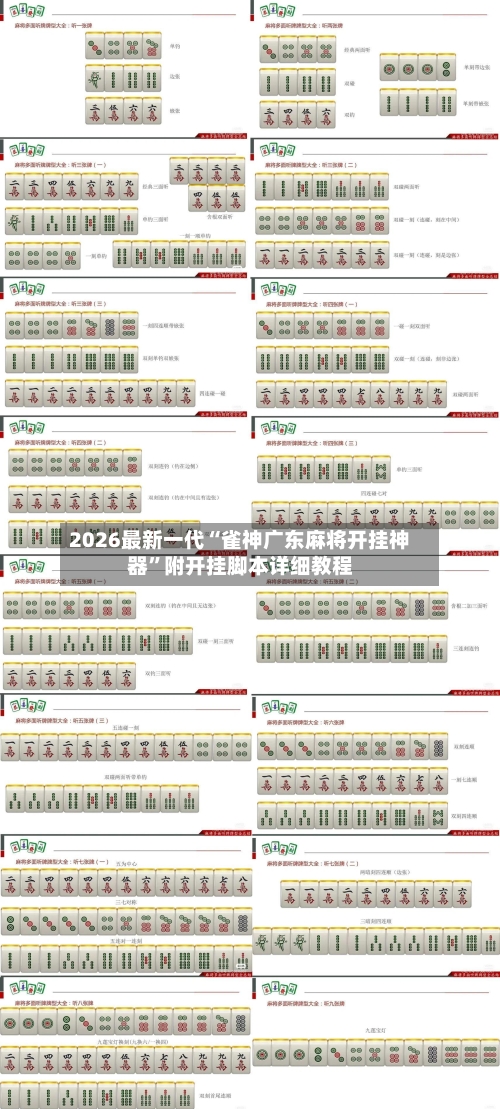 2026最新一代“雀神广东麻将开挂神器”附开挂脚本详细教程-第3张图片