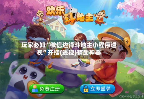 玩家必知“微信边锋斗地主小程序透视”开挂(透视)辅助神器-第2张图片