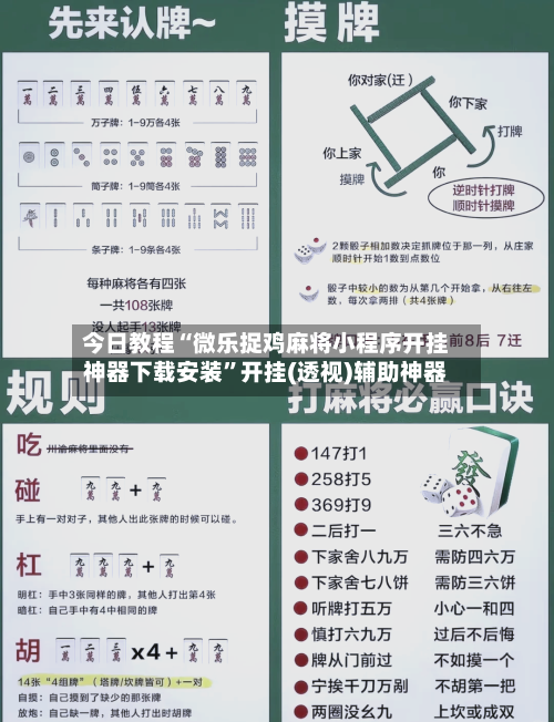 今日教程“微乐捉鸡麻将小程序开挂神器下载安装”开挂(透视)辅助神器-第3张图片