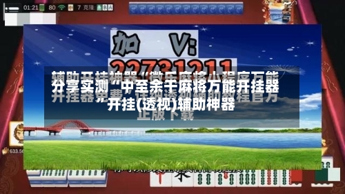 分享实测“中至余干麻将万能开挂器”开挂(透视)辅助神器-第3张图片