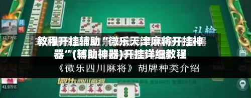 教程开挂辅助“微乐天津麻将开挂神器	”(辅助神器)开挂详细教程-第2张图片