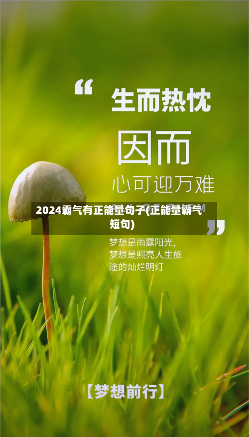 2024霸气有正能量句子(正能量霸气短句)