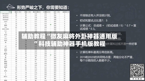 辅助教程“微友麻将外卦神器通用版”科技辅助神器手机版教程-第2张图片