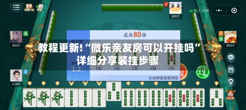 教程更新!“微乐亲友房可以开挂吗	”详细分享装挂步骤-第3张图片