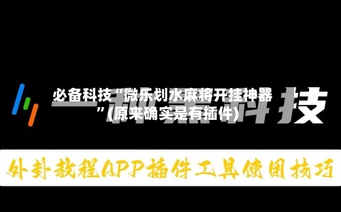 必备科技“微乐划水麻将开挂神器”(原来确实是有插件)-第2张图片