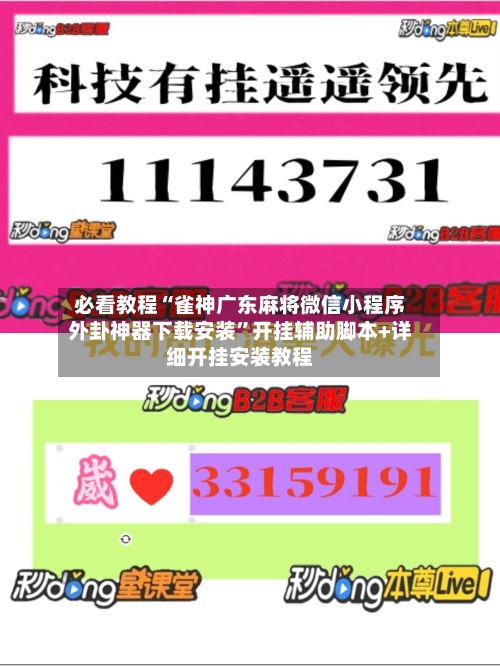 必看教程“雀神广东麻将微信小程序外卦神器下载安装”开挂辅助脚本+详细开挂安装教程-第2张图片