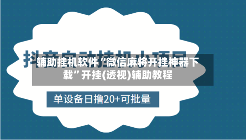 辅助挂机软件“微信麻将开挂神器下载”开挂(透视)辅助教程-第3张图片