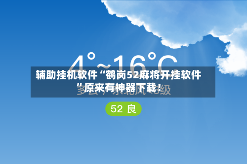 辅助挂机软件“鹤岗52麻将开挂软件”原来有神器下载！-第3张图片