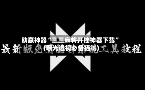 助赢神器“三三麻将开挂神器下载	”(曝光透视必备猫腻)-第2张图片