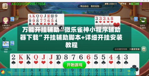 万能开挂辅助“微乐雀神小程序辅助器下载”开挂辅助脚本+详细开挂安装教程-第2张图片