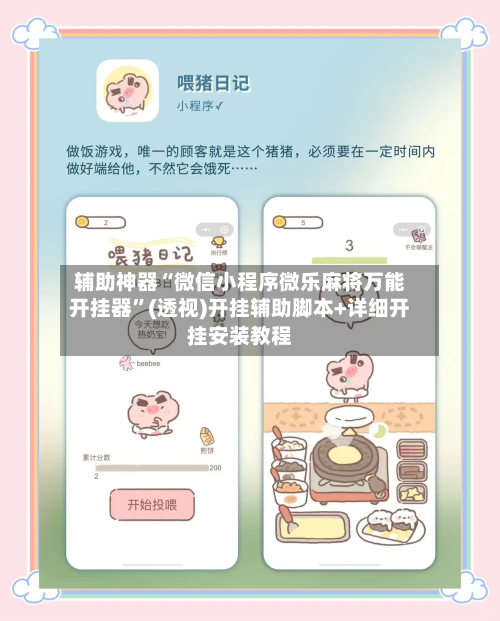 辅助神器“微信小程序微乐麻将万能开挂器”(透视)开挂辅助脚本+详细开挂安装教程-第3张图片