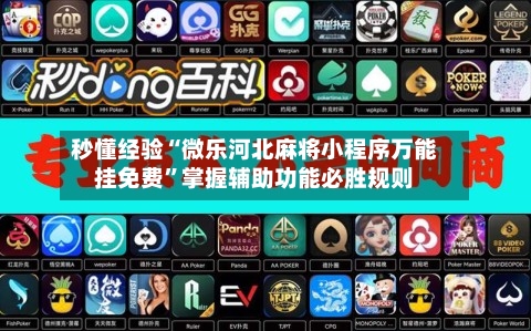 秒懂经验“微乐河北麻将小程序万能挂免费”掌握辅助功能必胜规则-第2张图片