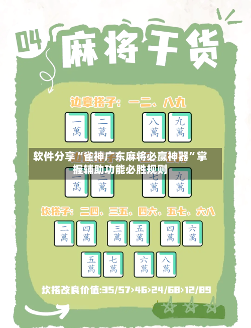 软件分享“雀神广东麻将必赢神器	”掌握辅助功能必胜规则-第2张图片