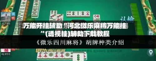 万能开挂辅助“河北微乐麻将万能挂”(透视挂)辅助下载教程