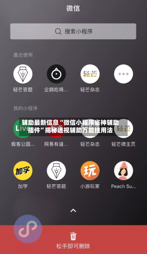 辅助最新信息“微信小程序雀神辅助插件	”揭秘透视辅助万能挂用法-第2张图片