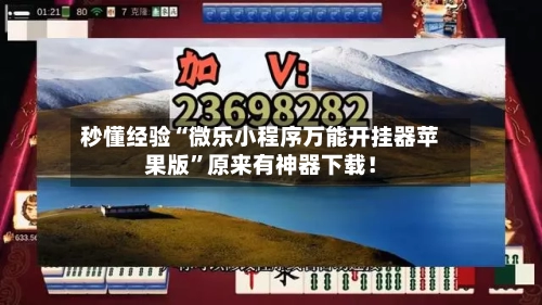 秒懂经验“微乐小程序万能开挂器苹果版”原来有神器下载！-第2张图片