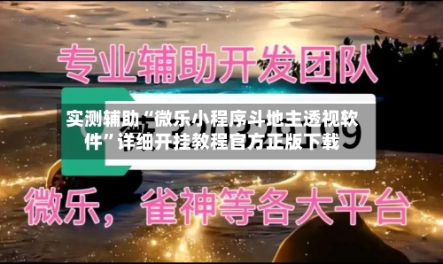 实测辅助“微乐小程序斗地主透视软件”详细开挂教程官方正版下载-第2张图片