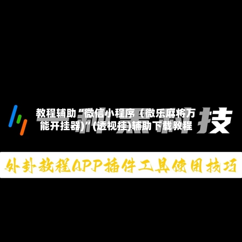 教程辅助“微信小程序（微乐麻将万能开挂器)”(透视挂)辅助下载教程-第2张图片