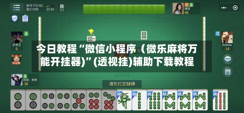 今日教程“微信小程序（微乐麻将万能开挂器)”(透视挂)辅助下载教程-第3张图片