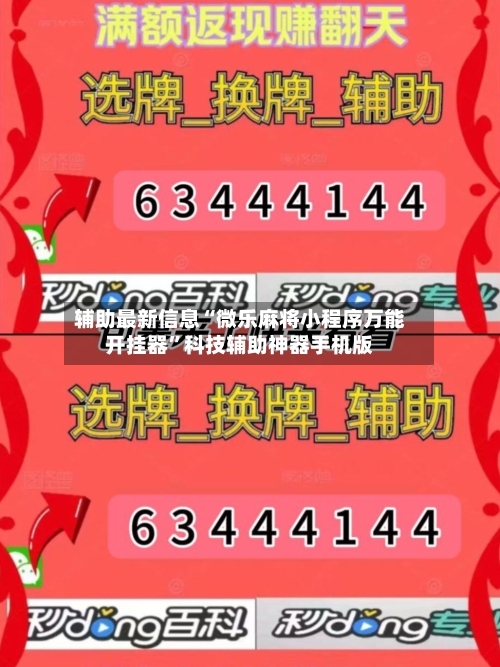 辅助最新信息“微乐麻将小程序万能开挂器”科技辅助神器手机版-第2张图片