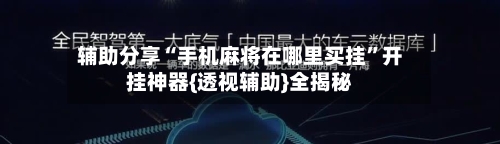 辅助分享“手机麻将在哪里买挂”开挂神器{透视辅助}全揭秘-第3张图片