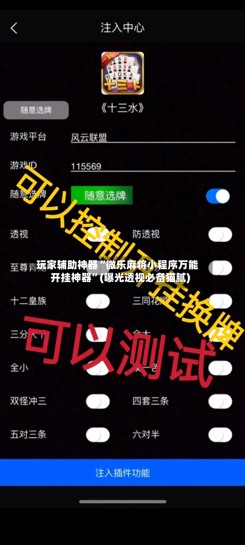 玩家辅助神器“微乐麻将小程序万能开挂神器”(曝光透视必备猫腻)-第2张图片