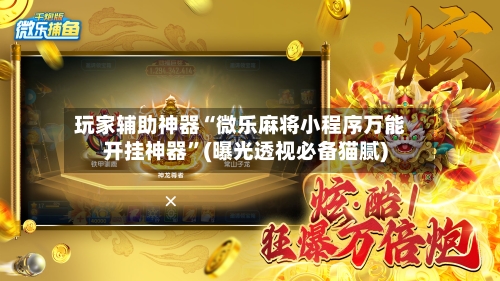 玩家辅助神器“微乐麻将小程序万能开挂神器”(曝光透视必备猫腻)