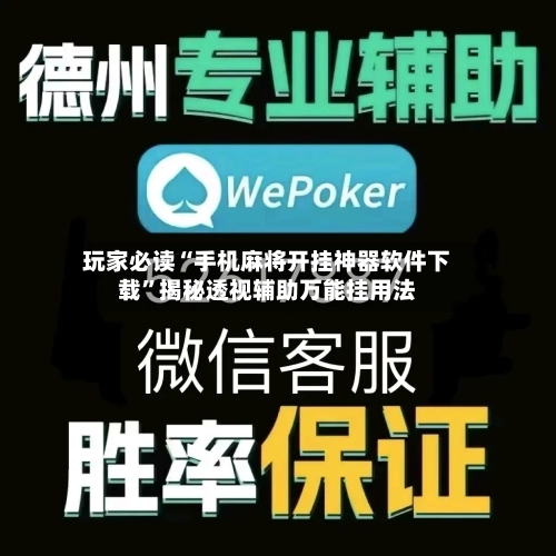 玩家必读“手机麻将开挂神器软件下载”揭秘透视辅助万能挂用法-第2张图片