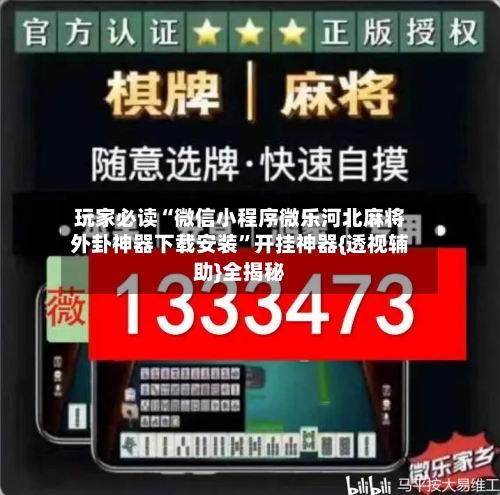 玩家必读“微信小程序微乐河北麻将外卦神器下载安装”开挂神器{透视辅助}全揭秘-第2张图片
