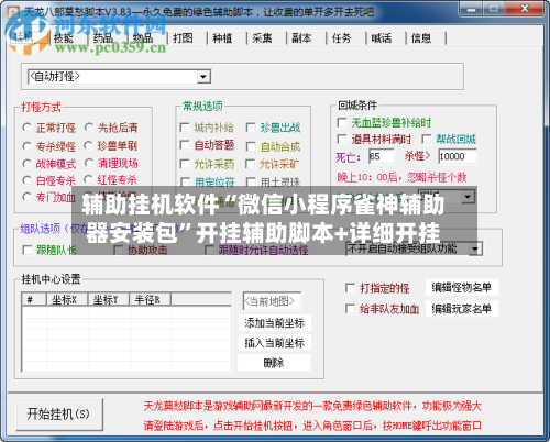 辅助挂机软件“微信小程序雀神辅助器安装包	”开挂辅助脚本+详细开挂-第3张图片
