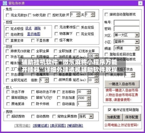 辅助挂机软件“微乐麻将小程序万能开挂器	”详细外挂透视辅助软件教程-第2张图片
