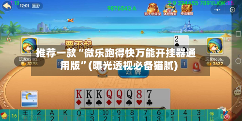 推荐一款“微乐跑得快万能开挂器通用版”(曝光透视必备猫腻)-第3张图片