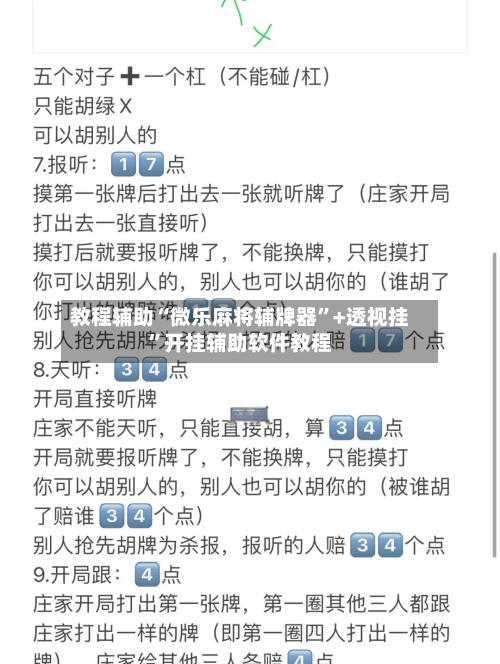 教程辅助“微乐麻将辅牌器”+透视挂	”开挂辅助软件教程-第2张图片