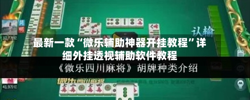 最新一款“微乐辅助神器开挂教程	”详细外挂透视辅助软件教程-第2张图片