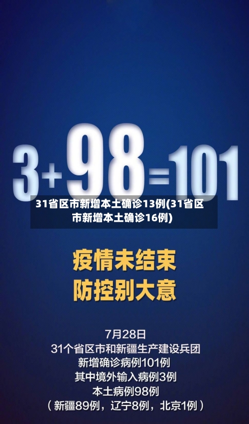 31省区市新增本土确诊13例(31省区市新增本土确诊16例)-第3张图片