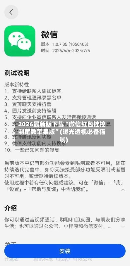 2026最新版下载“微信红包挂控制尾数苹果版”(曝光透视必备猫腻)-第2张图片