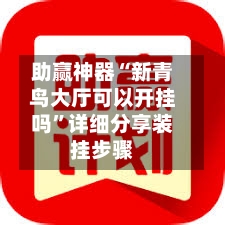 助赢神器“新青鸟大厅可以开挂吗”详细分享装挂步骤-第2张图片