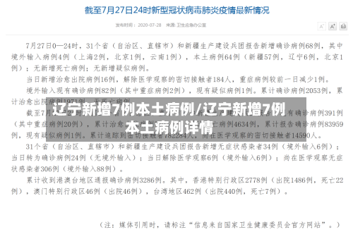 辽宁新增7例本土病例/辽宁新增7例本土病例详情-第3张图片
