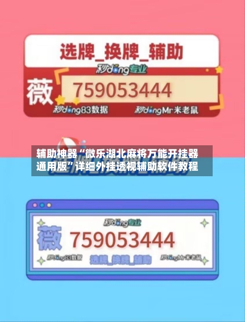 辅助神器“微乐湖北麻将万能开挂器通用版”详细外挂透视辅助软件教程-第2张图片