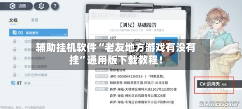 辅助挂机软件“老友地方游戏有没有挂”通用版下载教程！-第2张图片